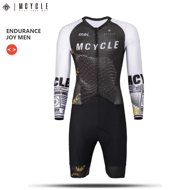 Mcycle New Style Pro Team Cycling Tri Suit Dynamic Bike Set Bicycle Speed Skin suit Jumpsuit Racing Men's Cycling Triathlon Suit