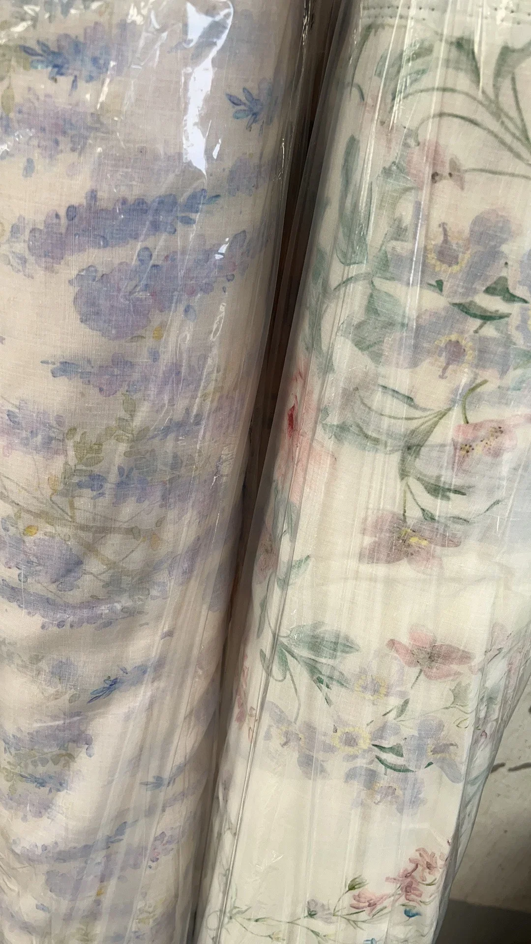 Digital Printed Cotton Fabrics - Romantic Wisteria for Dress and Cheongsam, 145x50cm