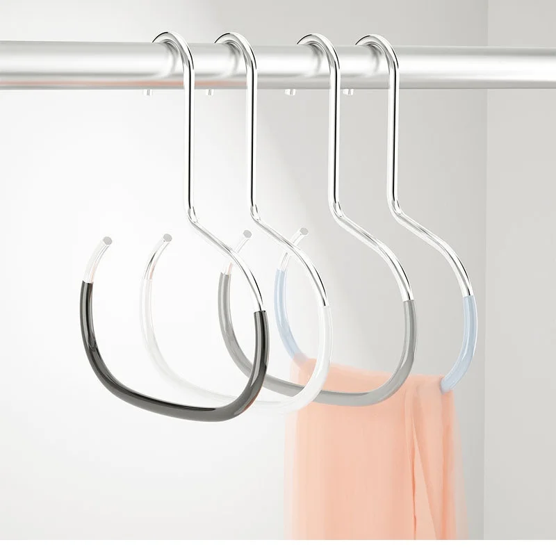 10pcs Multi-functional circle-Shape Hook For Hanging Scarf Rack Clothes Bag Hanger Storage Closet Organizer S Shaped Drying Hook