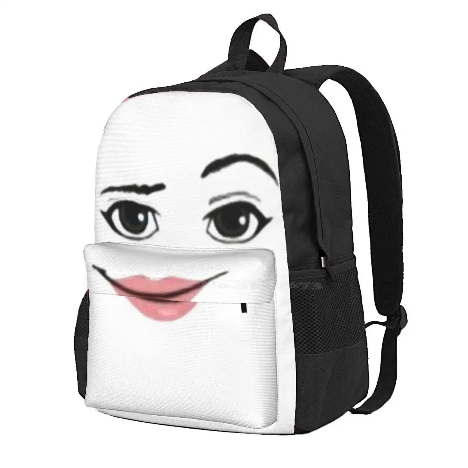 Susssy Hot Sale Schoolbag Backpack Fashion Bags Funny Man Face Face Gaming Kids Gamer Noob Bloxburg Girl Video Game Meme Art