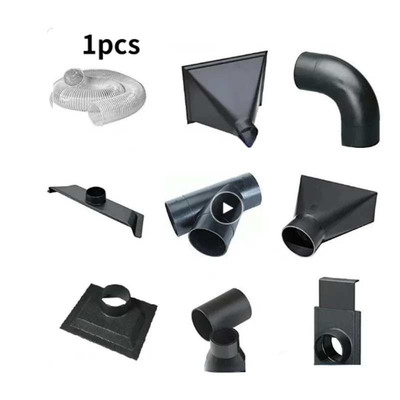 1pcs Dust collector fittings for vacuum cleaner hose adapters tee connector plastic blast gate pipe joint accessories