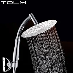6 Inch Chrome High Pressure 360 Adjustable Large Round R ainfall Sprayer Bathroom Hand Held Shower Head Shower Faucet