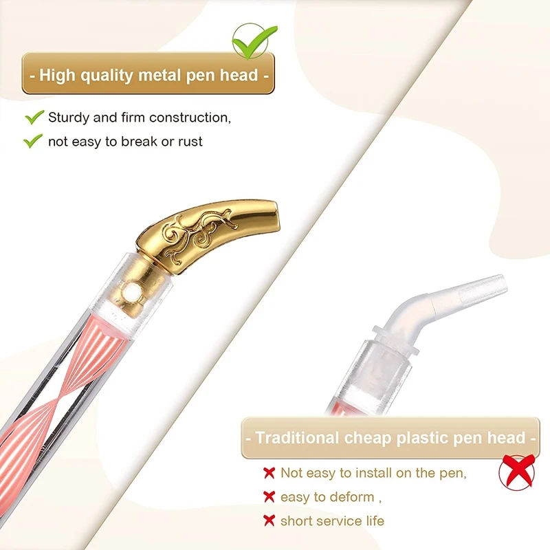 12 Uds. Puntas de bolígrafo para pintura de diamante, pinceles de diamante, cabezales de bolígrafo de repuesto, herramientas de arte de pintura de diamante de Metal