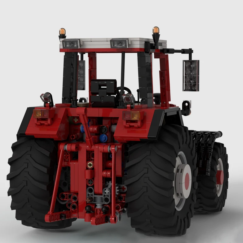 Modèle de remorque de tracteur international Moc RC Farm, idées créatives de bricolage, jouet pour enfant, cadeau d'anniversaire, blocs technologiques, 1455XL, 1:17, 1137 pièces