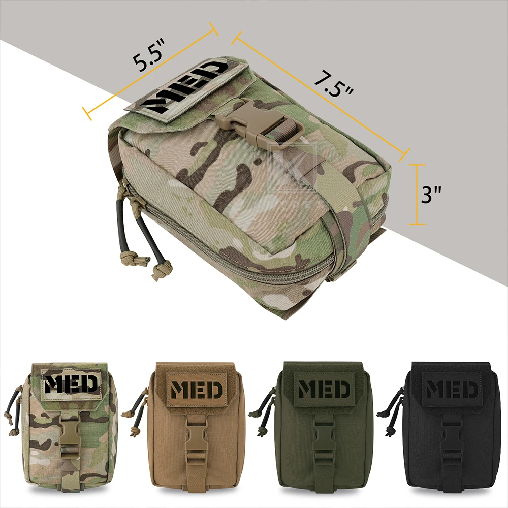 Imagem -06 - Krydex-tactical Medical First Aid Kit Pouch Viagem Caminhadas Bolsa de Sobrevivência Rasgar Rasgar Ifak Bolsa de Trauma Emergência ao ar Livre