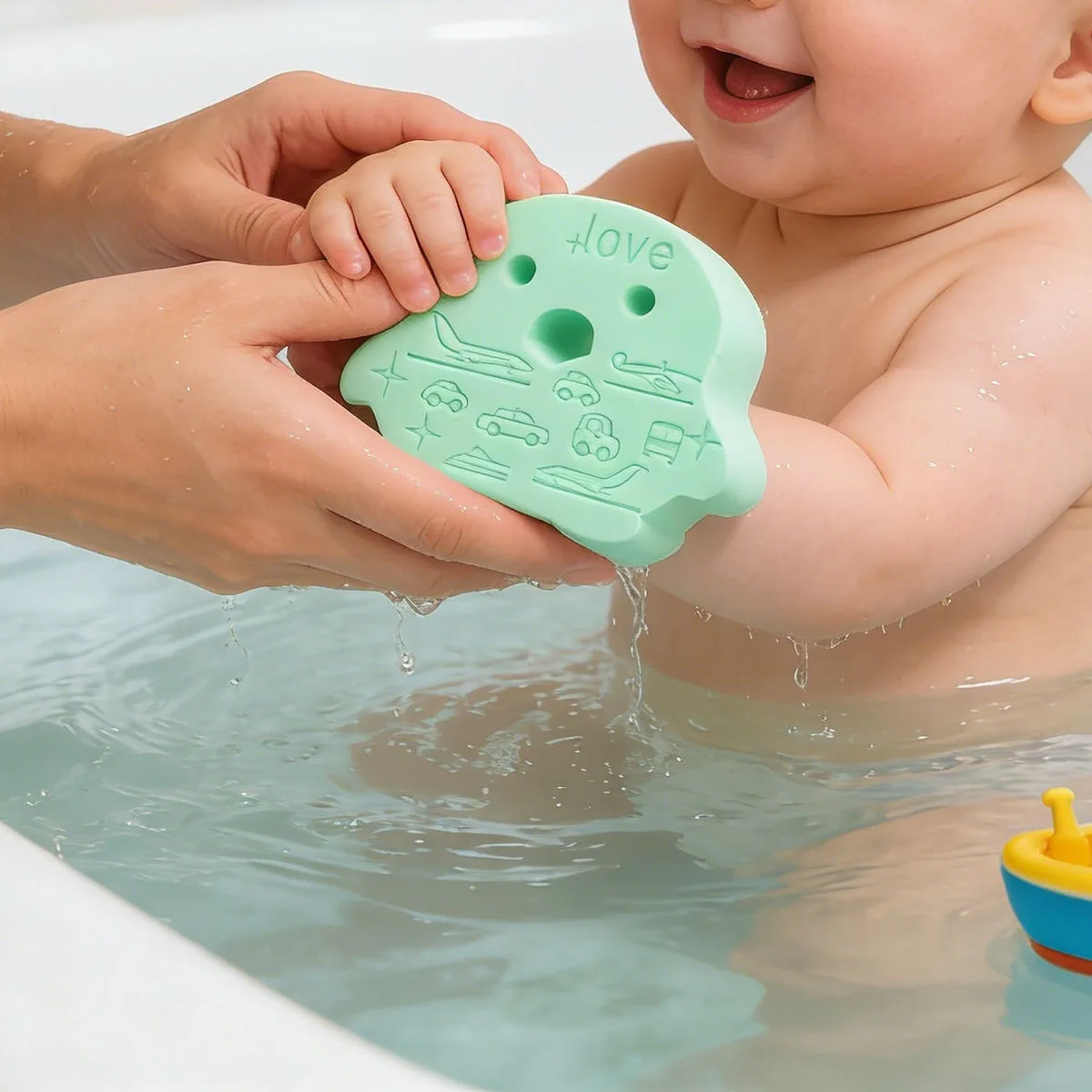 1pc-Bath and Shower Cotton, High-density Kitchen Cleaning Sponge, Scratch Resistant Dishwasher, Creative Home Use