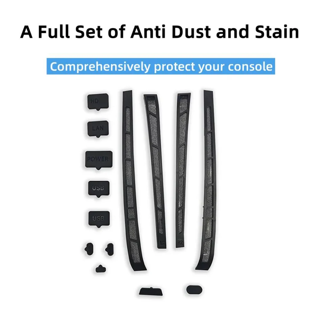 For PS5 Slim Dust Cover Kit Side Filter Net Cover Cooling Vents Dirty Dustproof Mesh for Playstation 5 slim Edition Accessories