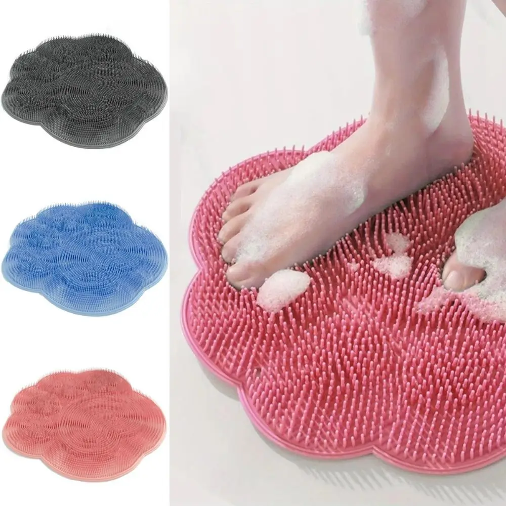 Cat Paw Back Massage Cleaning Brush Wall Mounted Multifunction Foot Massage Scrubber Efficient Cleaning 30x30cm Feet Wash Mat