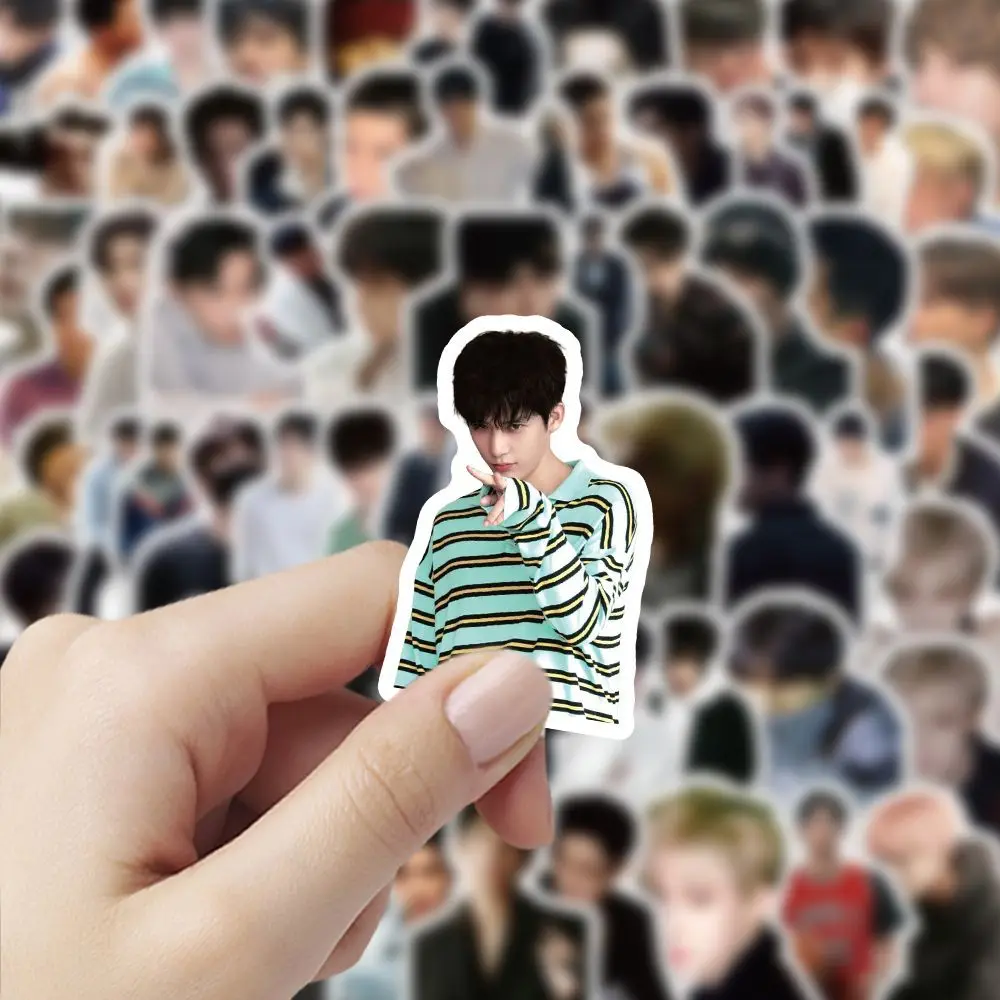 Wang Anyu series of handsome celebrity high-definition stickers, a complete set of 100 unique small-sized stickers view 2
