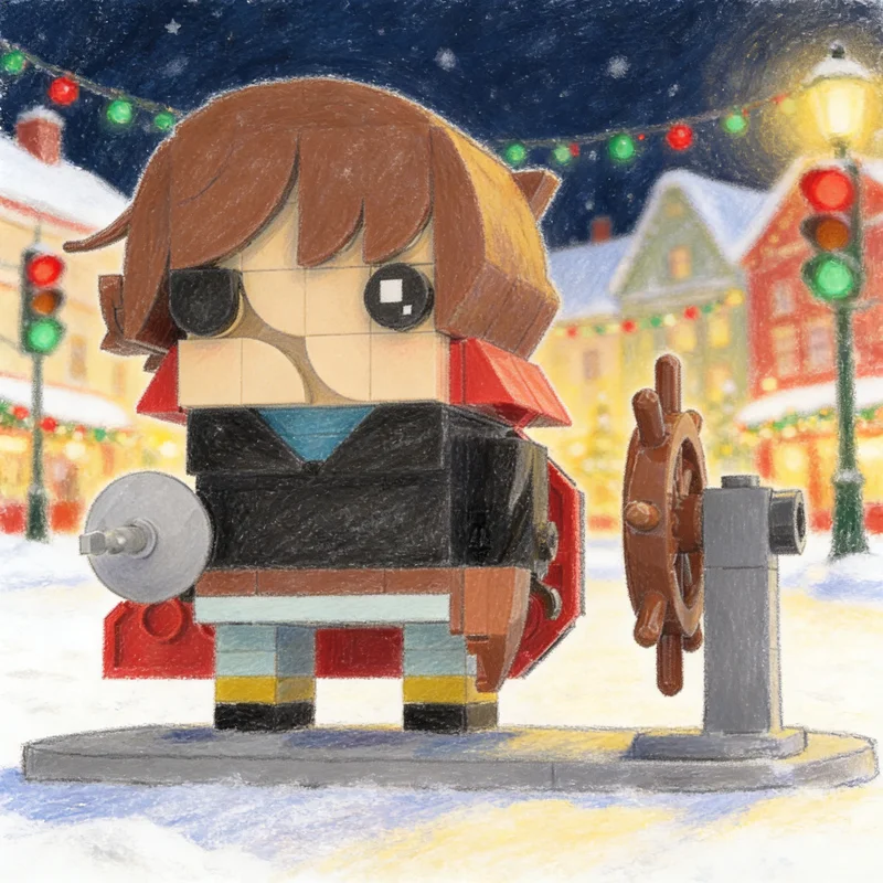 

205 деталей MOC Brickheadz: Модель капитана Харлока, конструктор, архитектурные игрушки, рождественский подарок, креативное развивающее средство для детей