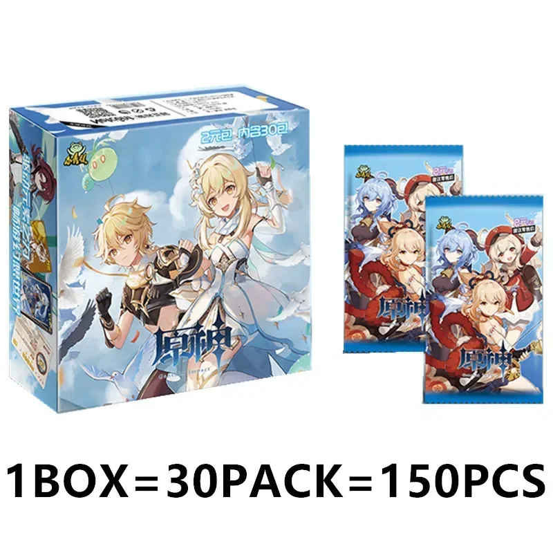 New Genshin Impact Cards Anime TCG Game Collection Pack Booster Box Rare SSR Surrounding Table Toys For Family Children Gift