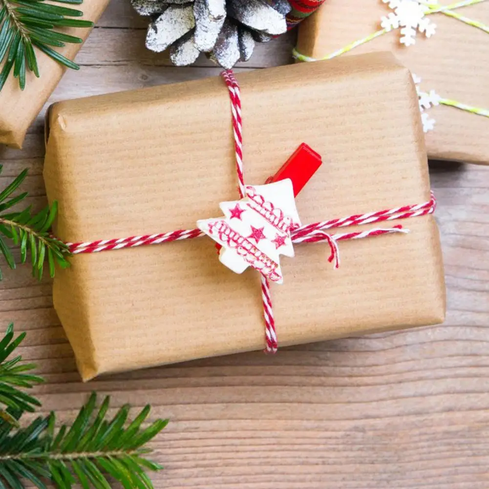 

Белый шпагат, рождественские принадлежности для рукоделия, белый хлопковый шпагат, 2 мм, веревка для пекарей, рождественская лента для упаковки подарков, поделки своими руками, праздник