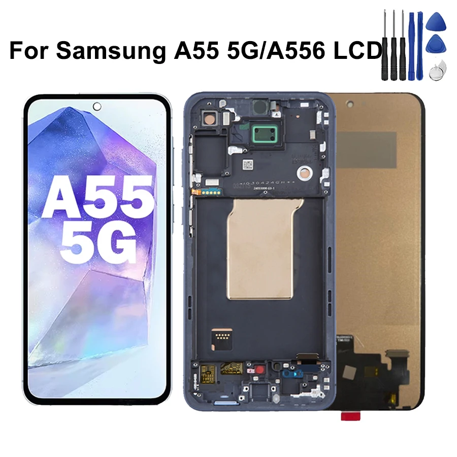 6.6\'\' For Samsung A55 5G LCD Display Touch Screen Digitizer For Samsung A556B A556E A5560 LCD With Frame