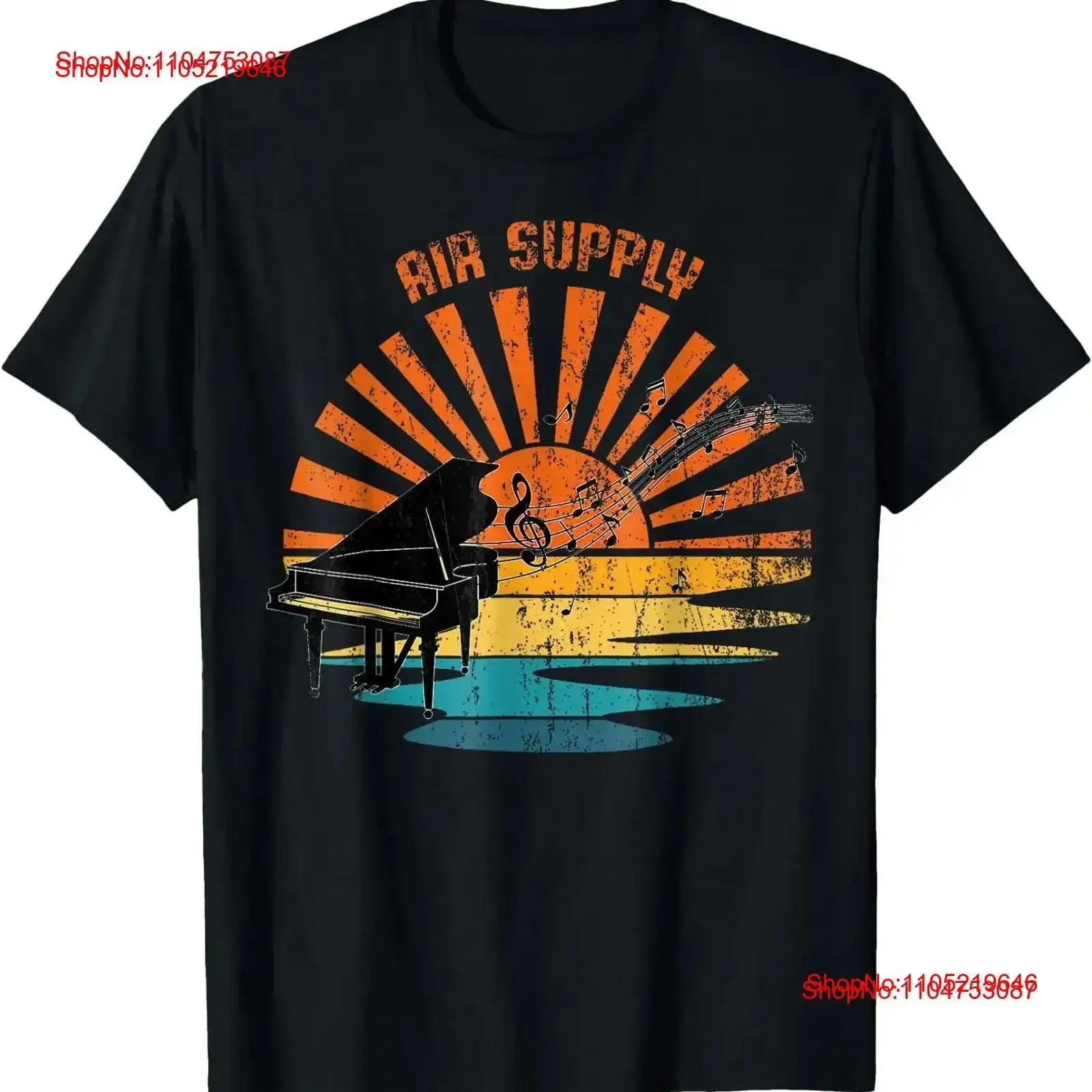 Air Vintage Supply Piano For T Shirt Full Size S 4XL Washed streetwear Versatile graphic Breathable Stretched Casual vintage