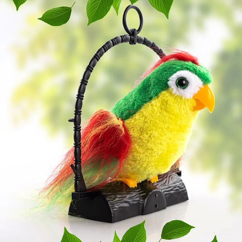 Parrot parlante repetido lo que dice juguete de peluche Animal loro electrónico juguete de peluche regalo de cumpleaños para niños