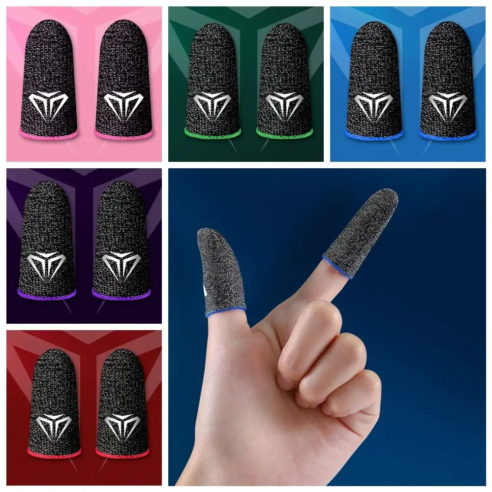 Mobile Game Fingertip Gloves for Gamer Sweatproof Anti-slip Touch Screen Finger Sleeve Breathable Gaming Fingertip Cover