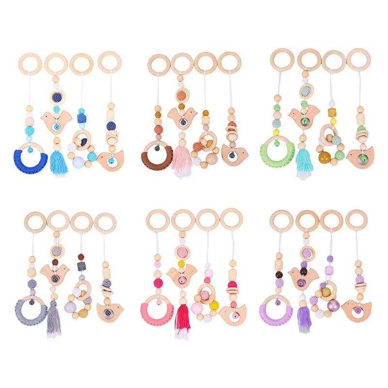 Kinderwagenrammelaar voor speelgym Frame Activiteit Hangende hangers Fitnessrek Decora