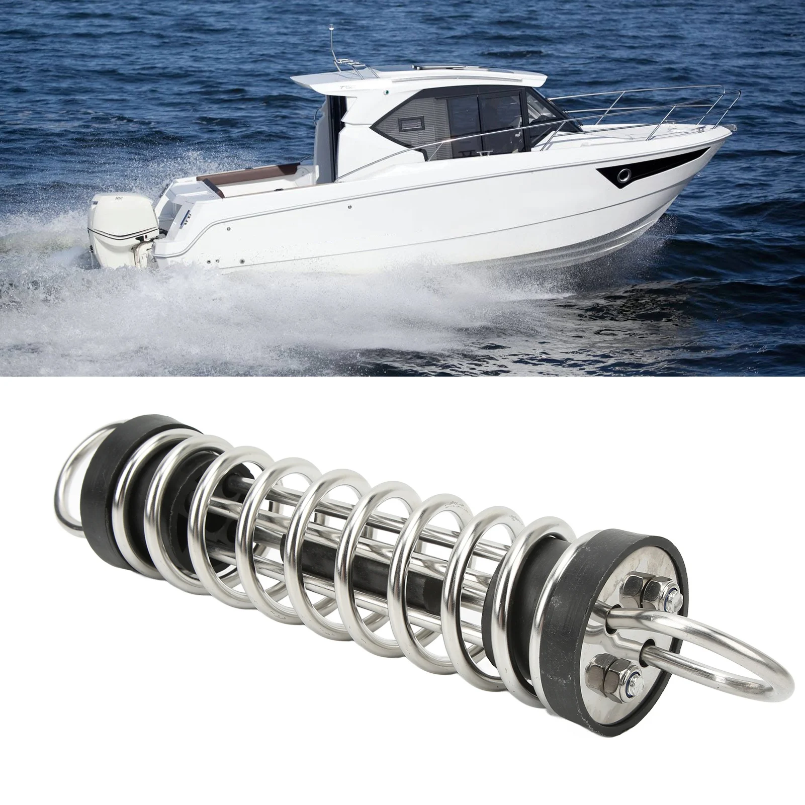 

A powerful assistant for ship mooring: 304 stainless steel mooring spring, with shock absorption and pressure resistance,use wid