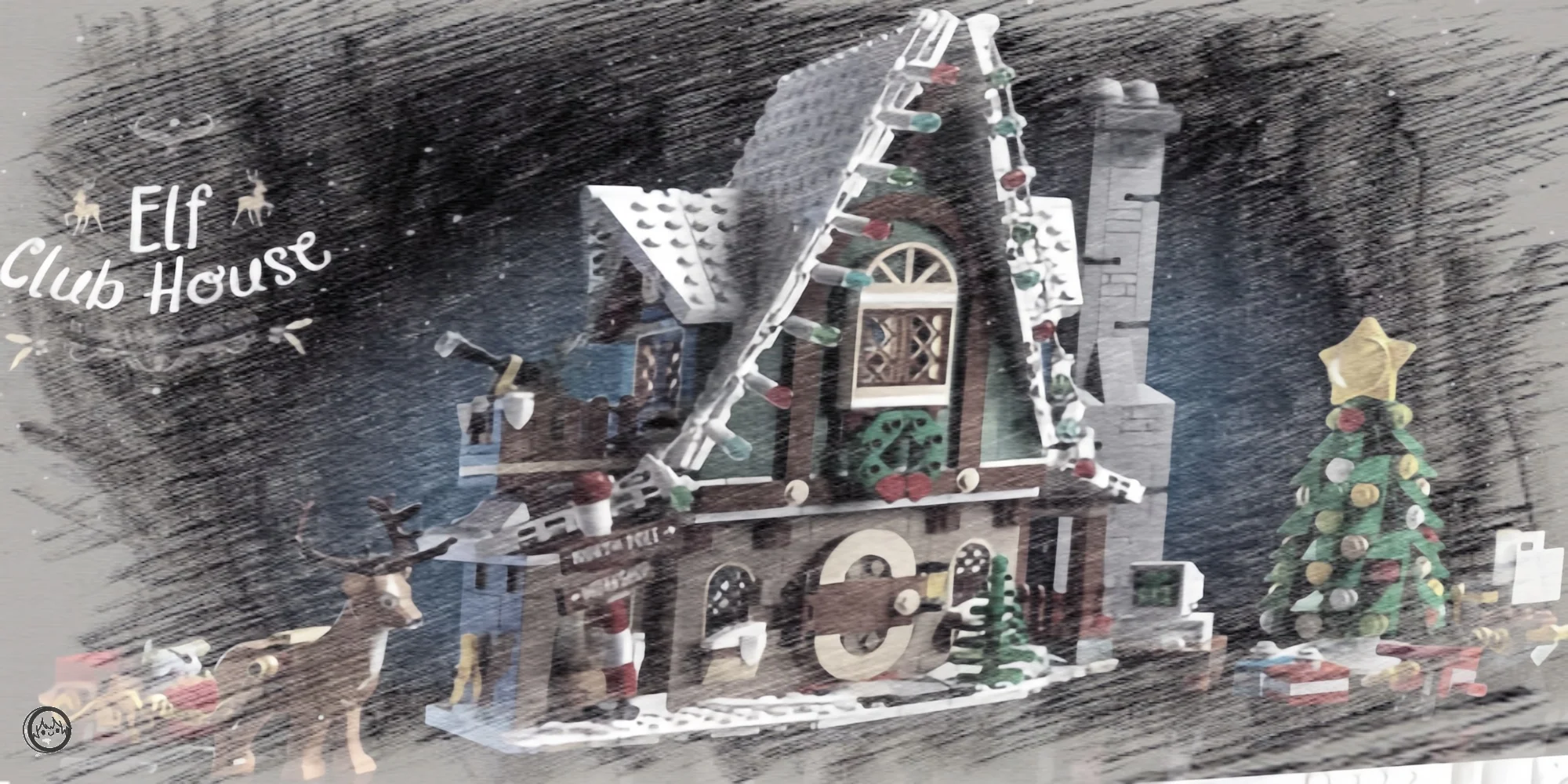 

2025 Новая креативная рождественская модель для семейного сбора, домашние кирпичи «сделай сам», подарок на Рождество для детей