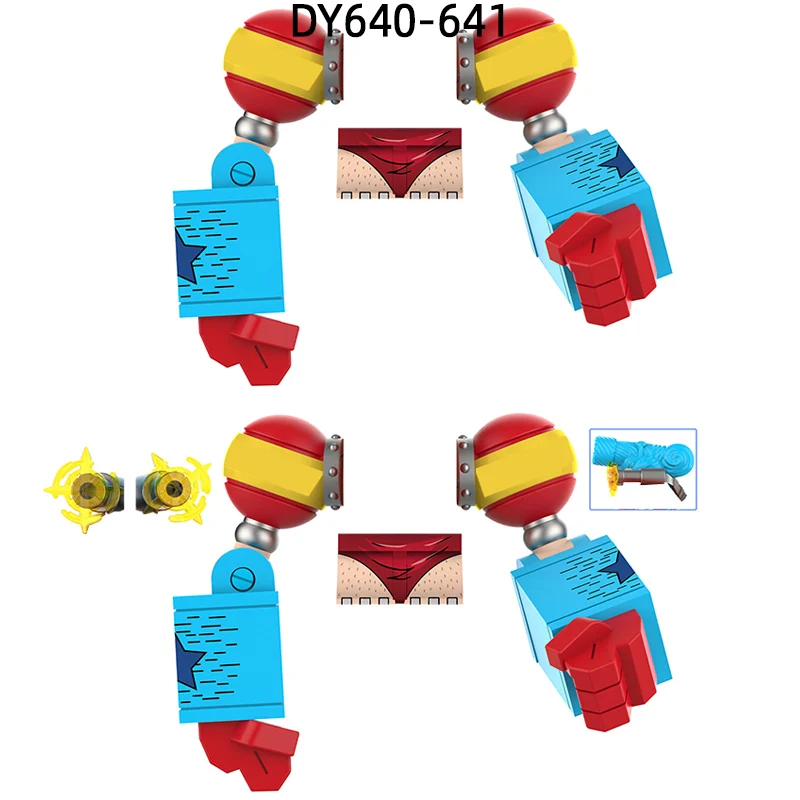 

Перчатки Фигурки Оружие Брюки Детали для волос Модель Блоки MOC Набор кирпичей Подарки Игрушки DY640-DY641
