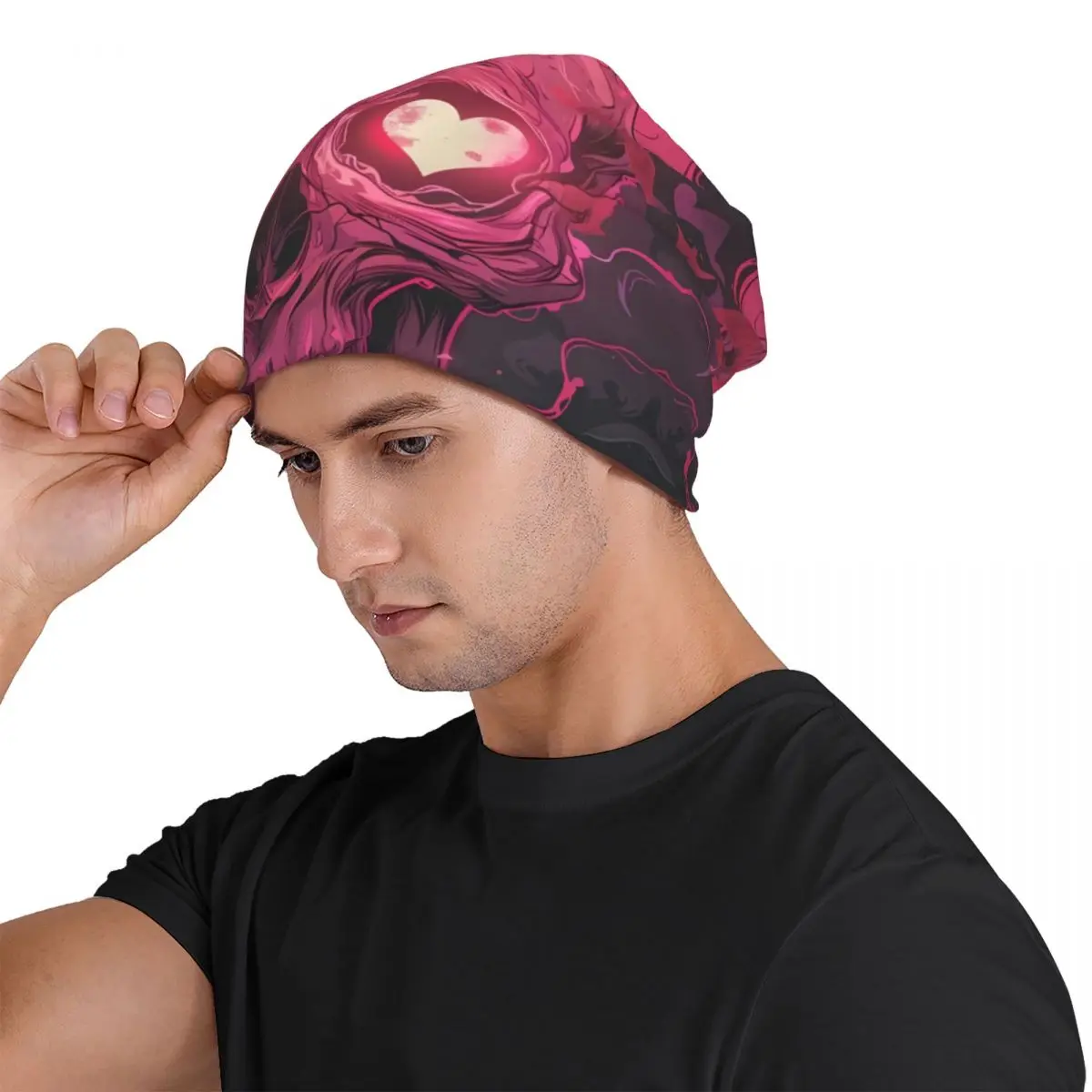 Love Pink Skull Beanies gorros, gorro de moda para hombres