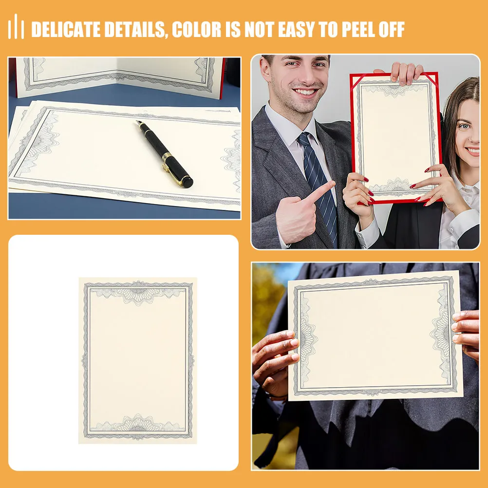 

8Pcs Graduate Certificate Paper Blank Certificate Inner Paper for Award Ceremony Academic Diploma Printable Writable School