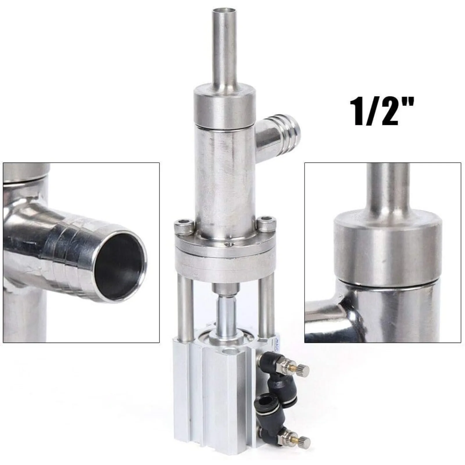 

Filling Nozzle Heads, 1000ML 12MM Stainless Steel 304 Parts High Accuracy Replacement Anti-Drip for Liquid Paste Filler Machine