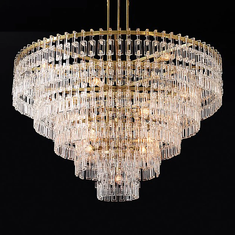 

Crystal Chandelier Living Room Hanging Light Luxury Modern Minimalist Room Ceiling Lamp Lighting