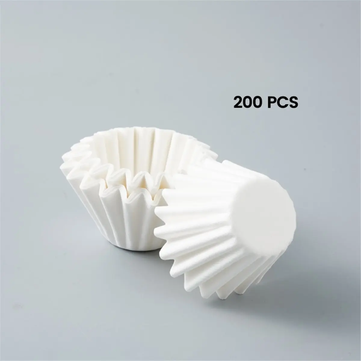 PHONE&GEAR 200PCS Basket Coffee Filters for 4-6 Cup Coffee Makers White 200 Count Disposable Paper Brew Filters