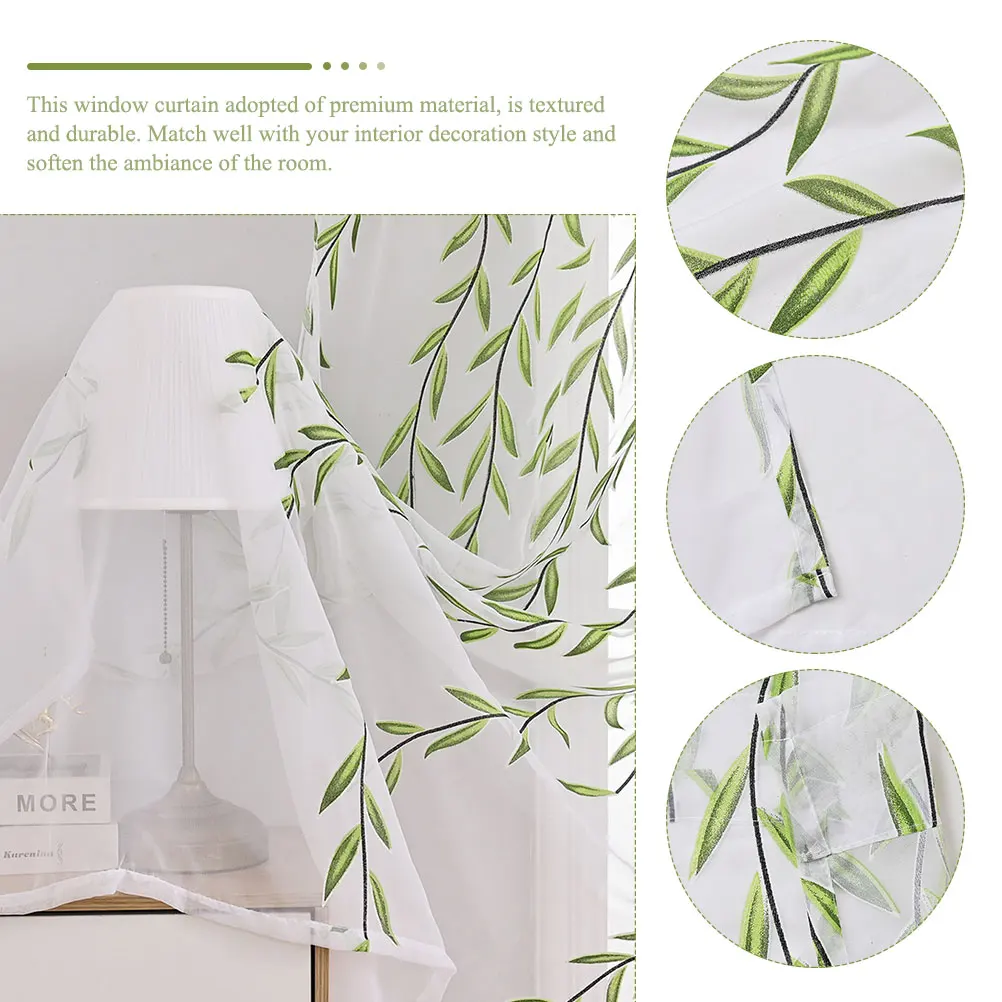 

Elegant Sheer Window Drape Premium Polyester Curtain Panels For Bedroom Living Room Decorative Net Curtains Home Window