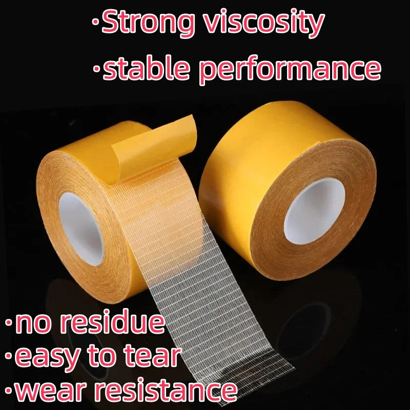 Double Sided Tape Strong Traceless Adhesive Translucent Mesh Base Tape Waterproof Traceless Fixation Mat Carpet Tape