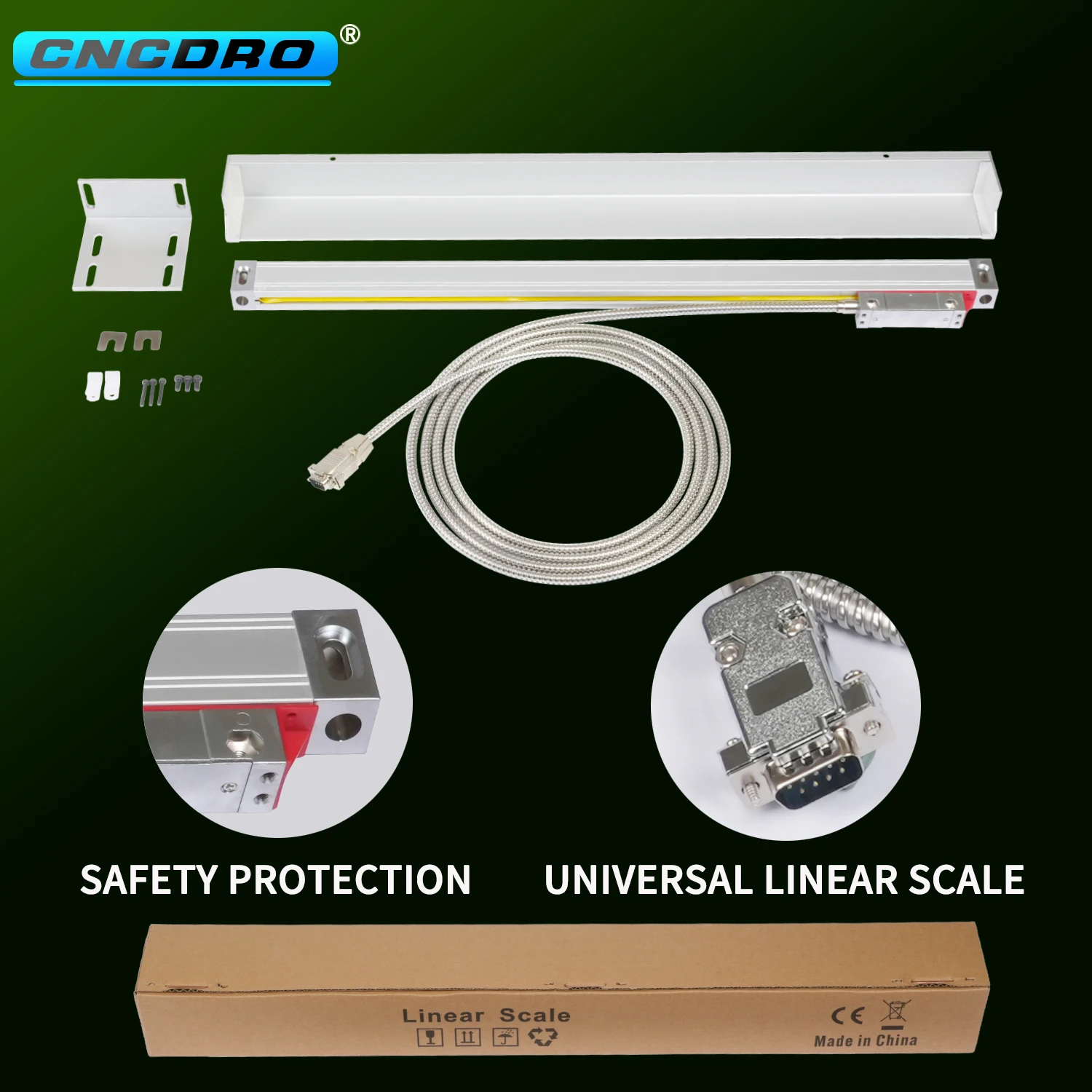 CNC High Precision Linear Scale Lathe Milling Machine Grating Linear Encoder, Heavy Duty 3 Years Long Service Warranty