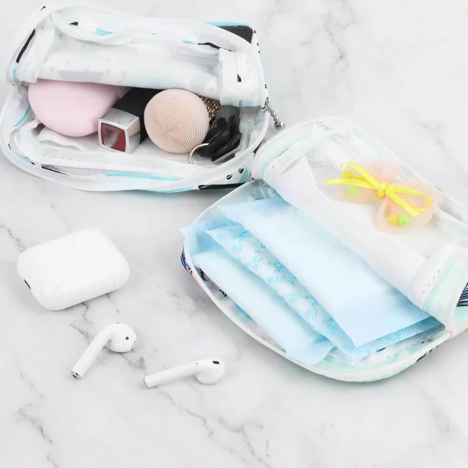 

3Pcs Sanitary Napkin Storage Bag Period Bag for Teen Girls Zipper Menstrual Pad Bags Tampon Pouch Nursing Pad Holder Menstrual C