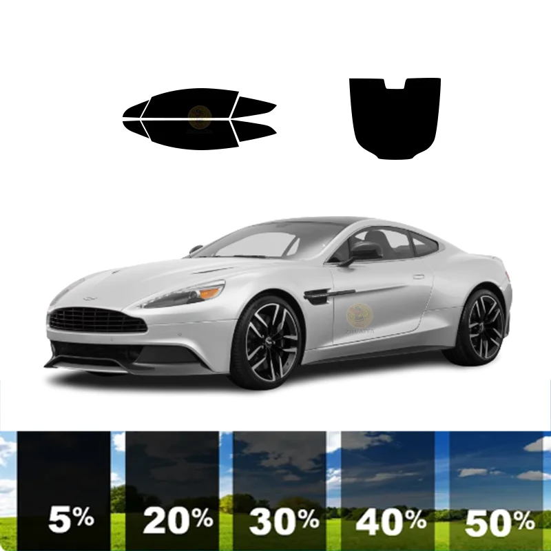 

precut Removable Window Tint Film For Car 100% UVR 5%-35%VLT Heat Insulation Carbon For ASTON MARTIN VANQUISH S COUPE 2014-2016