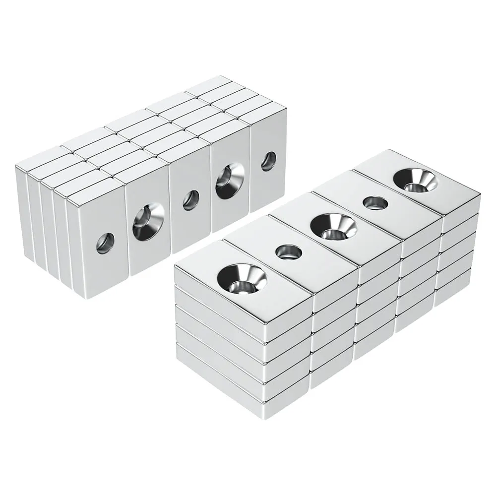 

20x10x4-4mm With Holes iman Refrigerator Magnets for DIY Office Whiteboard Fridge