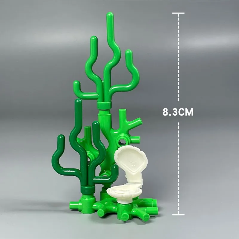 MOC Sea Seabed Creatures Coral Seaweed Shell Fish Shrimp Crab Aquarium for 31122 Building Blocks Toys for Children Gifts