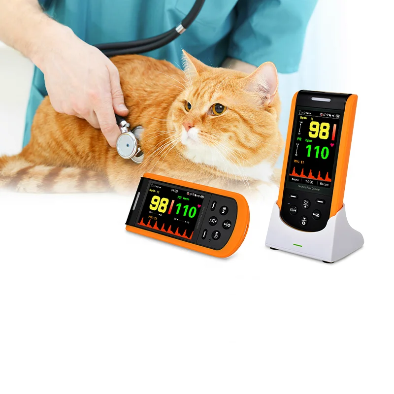 Vet Veterinary Handheld Spo2 Pulse Oxi meter For Dogs Bluetooth Pulse Animal