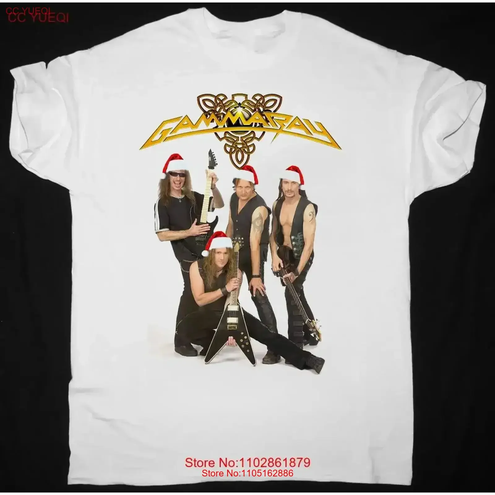 Santa Gamma Ray Band Merry Christmas White All Size T Shirt HA38 vintage Washed Stretched Soft homme Comfortable  vintage