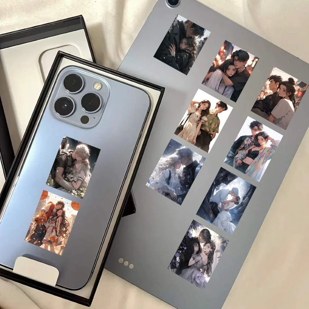 60 Pieces of Romantic Anime Couple Stickers, Versatile Basic Style, Cartoon Waterproof Stickers, Phone Case Decoration Stickers, Planner Stickers, Stickers, Waterproof Stickers, Advantages: Waterproof, Can Be Re-Pasted, No Residue, Beautifully Designed.