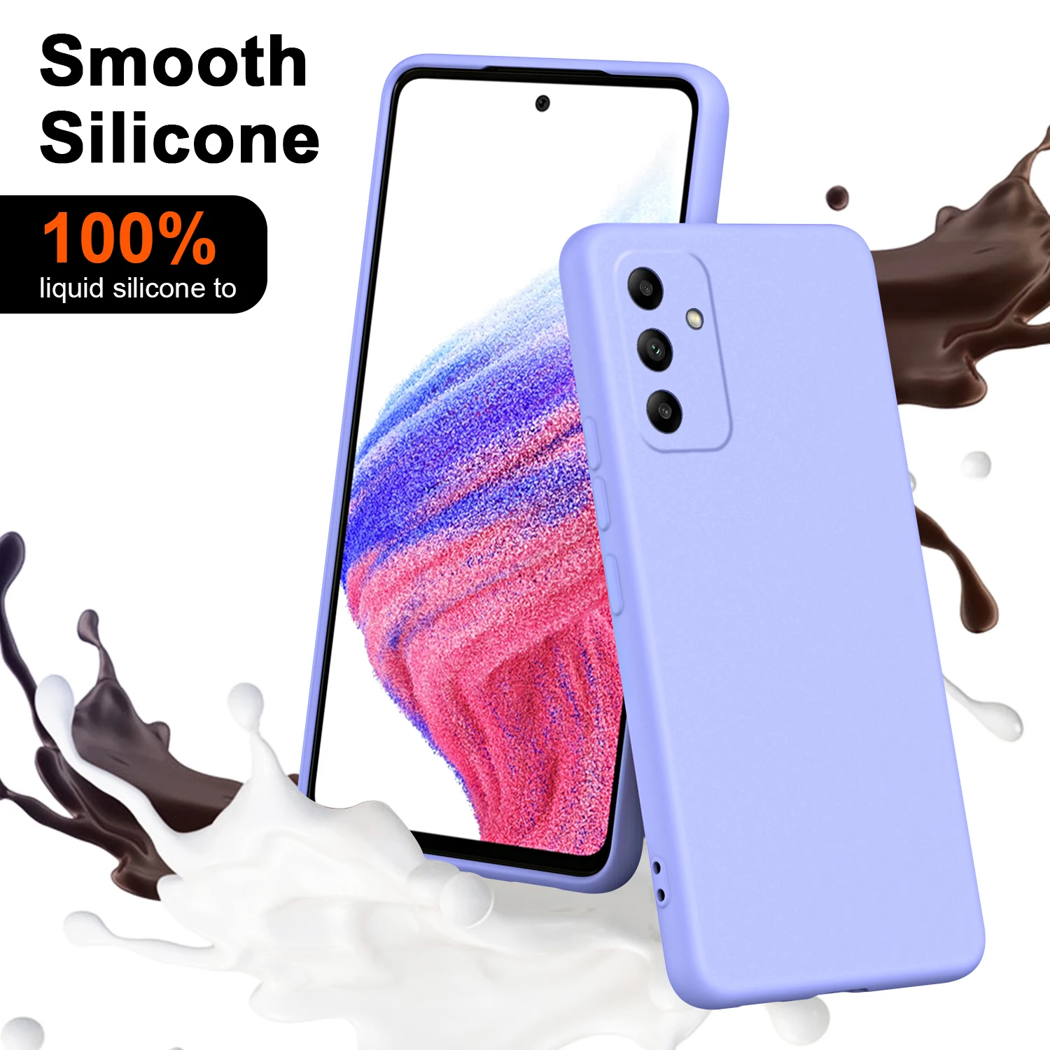 Liquid Silicone Case For Samsung Galaxy A05s Built in Flannel Soft Cute Phone Cover SamsungGalaxyA05s SM-A057F/DS SM-A057M/DS