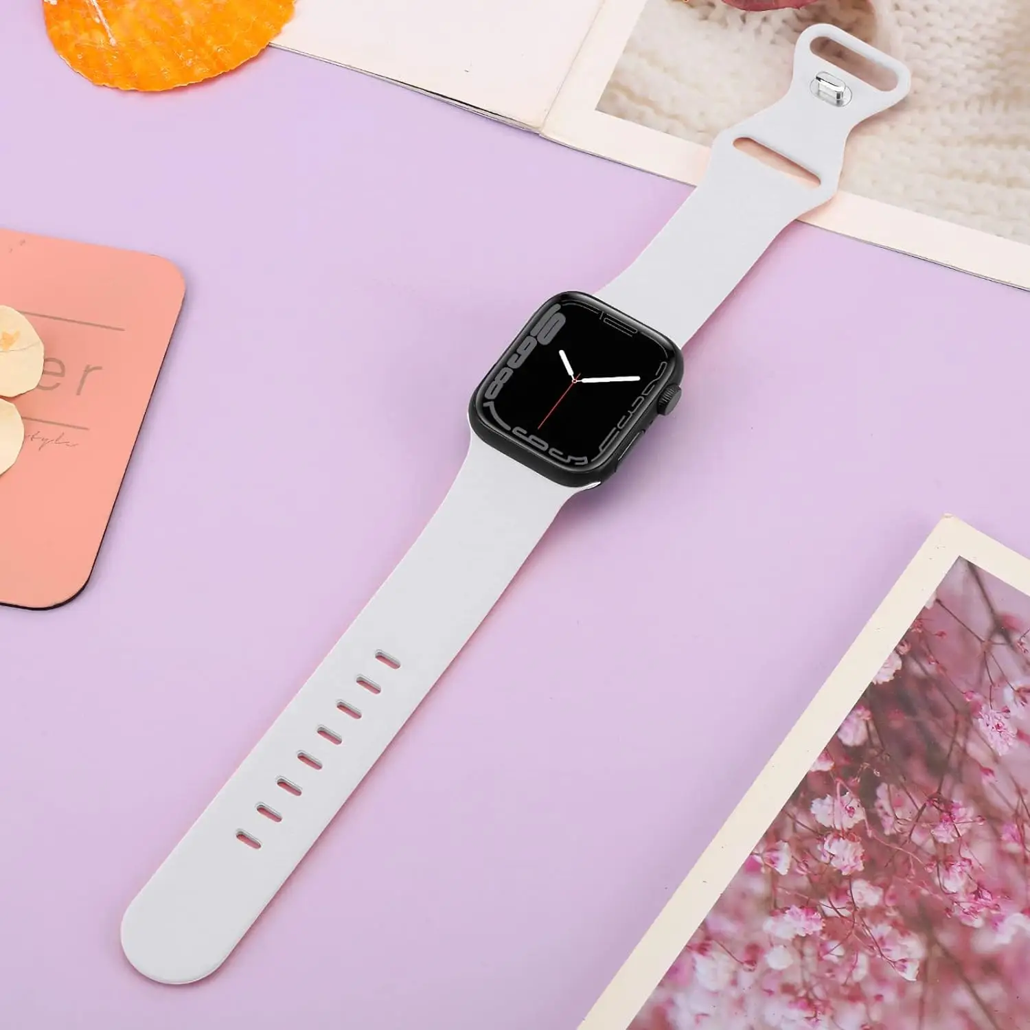 Armband für Apple Watch 46mm 42 41 45 38 44 40mm Weiches Silikonarmband iWatch Series Ultra 12 11 10 9 8 7 6 5 4 Ultra 2 49mm