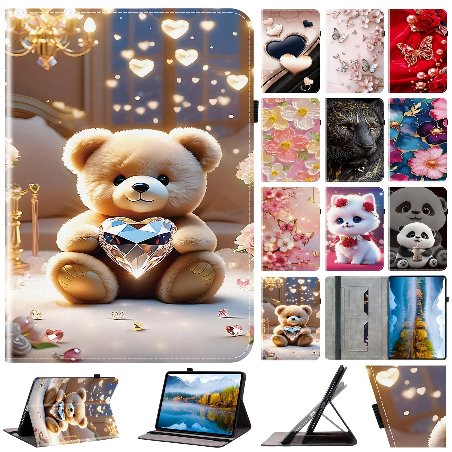 Leather Case For Lenovo Tab M11 M7 Gen3 M8 M9 M10 Plus 3rd 10.6 M10 5G 2023 K9 8.7 inch K11 Plus Case M10 2nd X306F Tablet Cover