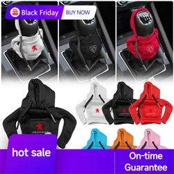 1 stücke Auto Schaltknauf Abdeckung Hoodie Manuelle Getriebe Sweatshirt Dekoration Für Peugeot 206 3008 308 307 207 107 2008 508 408 5008