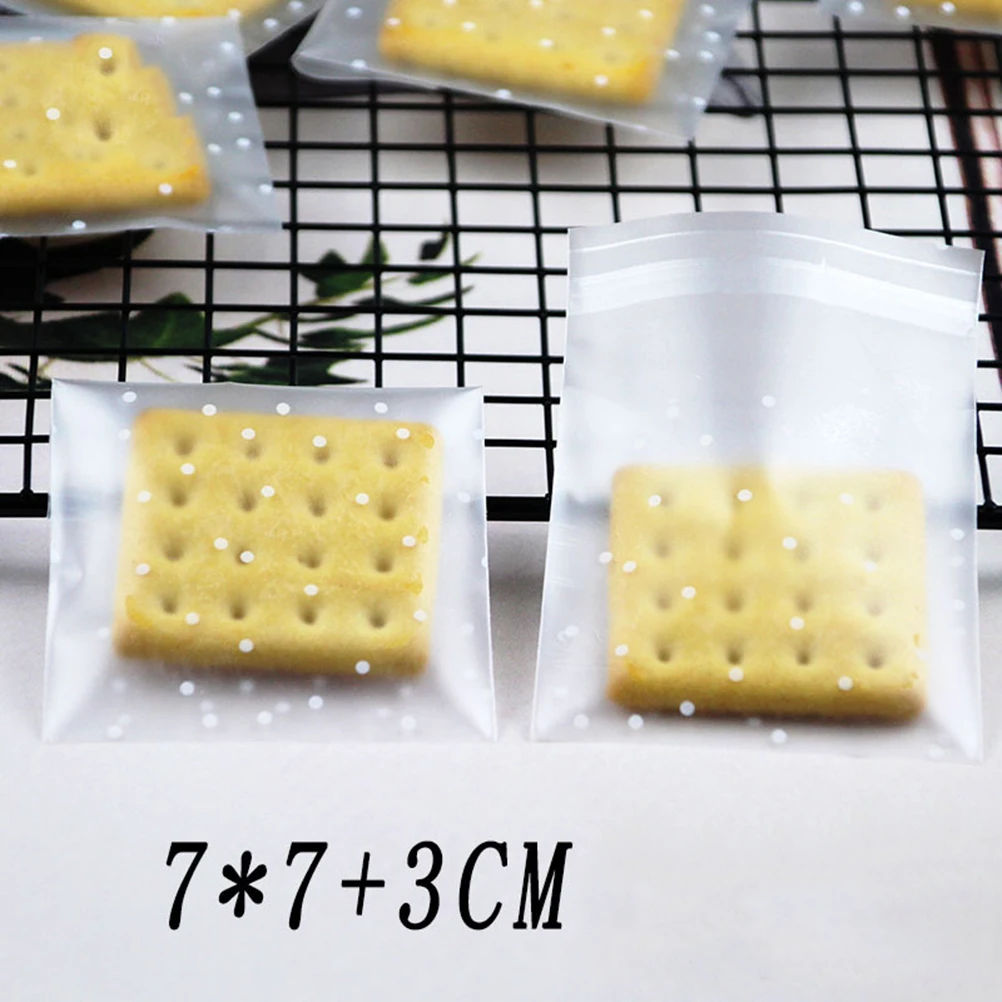 

300 Pcs Packing Bag Baking Food Candy Bags for Party Package Frosted Thicken Cookies