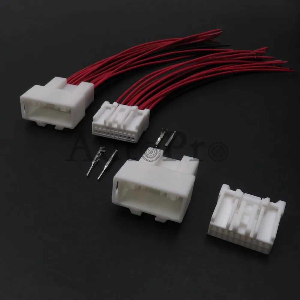 1 Set 20 Hole Auto Replacement Socket Car Parts AC Assembly Automobile Male Female Unsealed Cable Plug 6098-4589 6098-4595