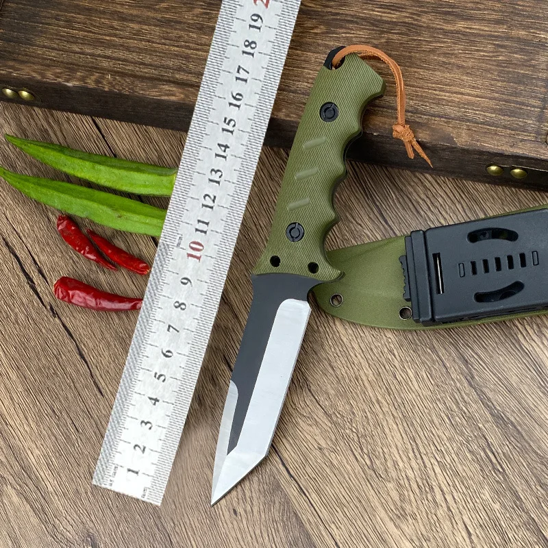 

Y-START 5CR13MOV steel Blade Polypropylene Handle ABS sheath scabbard Survival Hunting Knife-NS3337