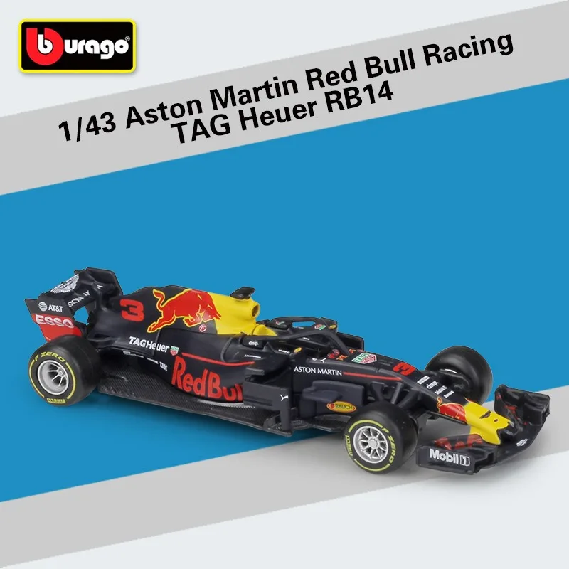 

Новые модели автомобилей 1:43 F1 2018 Red Bull Racing RB14, металлические литые игрушки из искусственного сплава, украшение для мальчиков, подарок