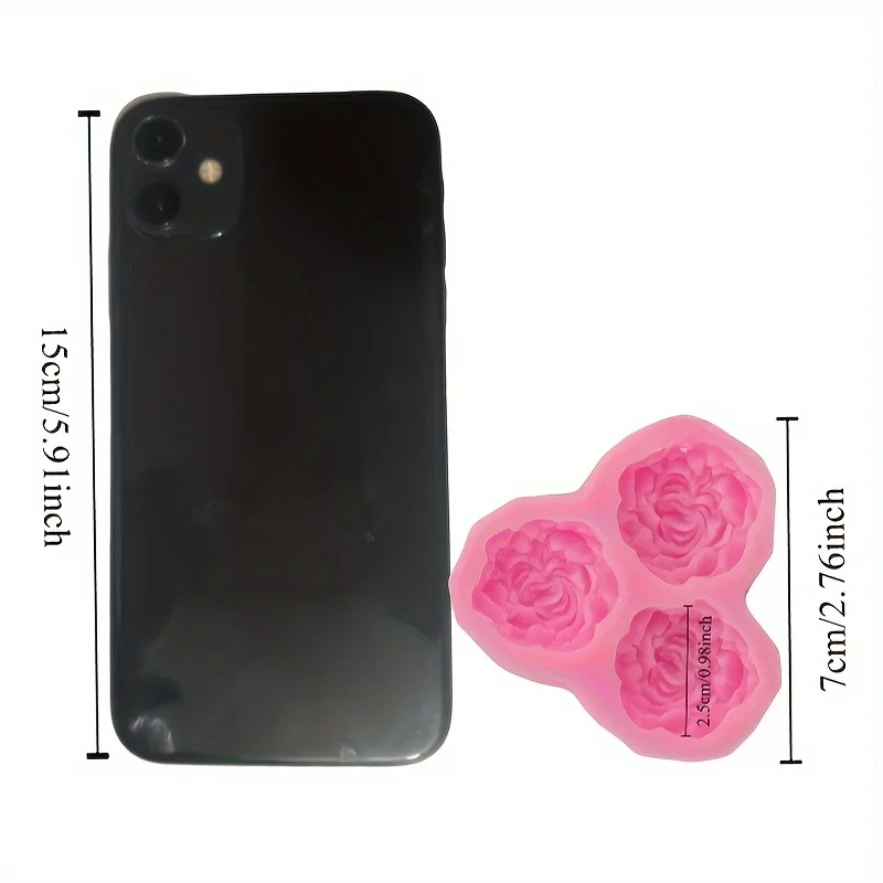 1Silicone Mold for Carnation Flower，forDIYSoap、Candle and Keychain Crafts——Soft、Durable、Versatile Home Decor and Gift Baking Too