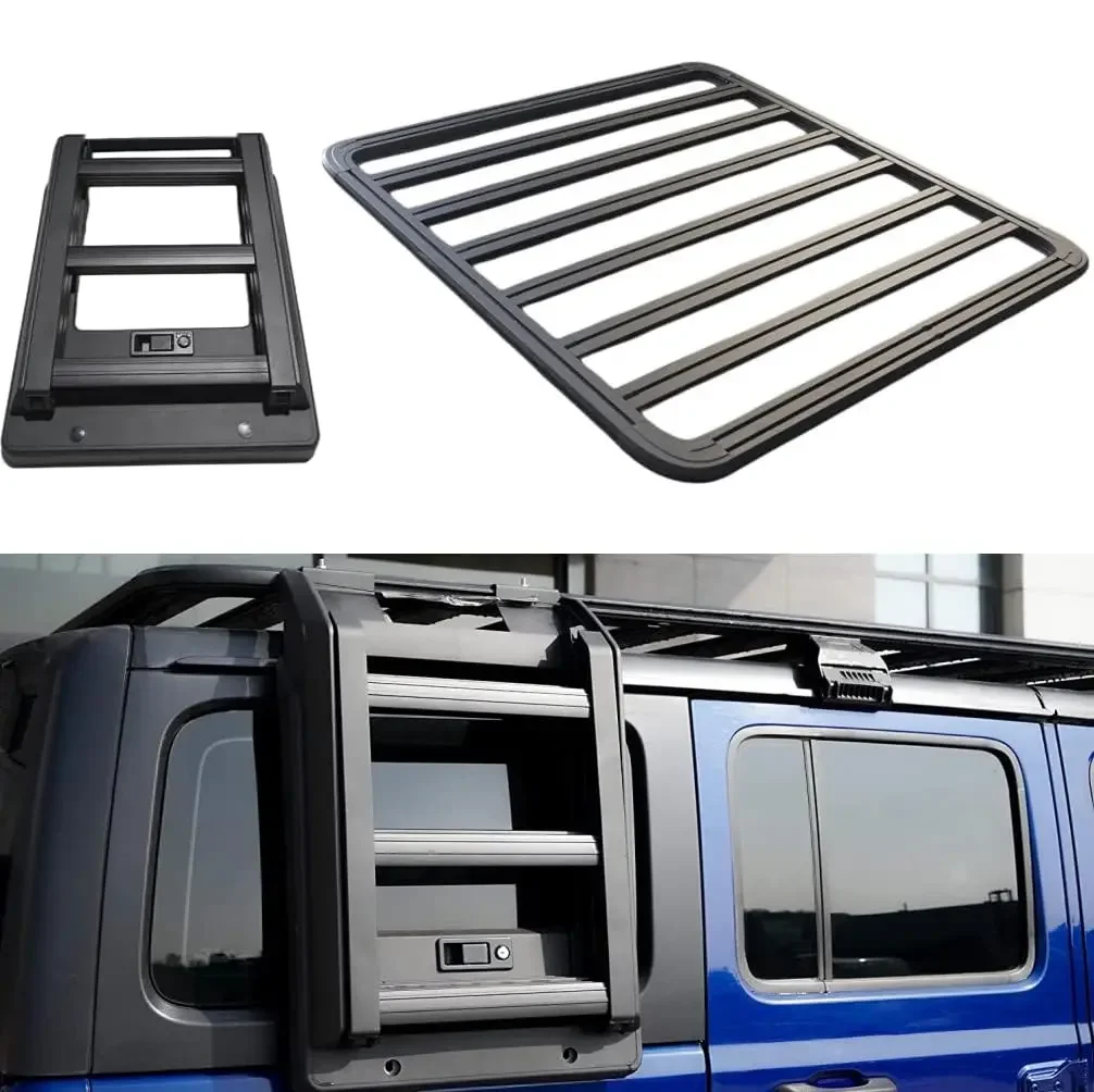 High Quality Aluminum Alloy Hard Top Cargo Carrier Basket Wrangler Rubicon JL 4X4 Car Roof Racks Jeep Wrangler Jk Roof Rack