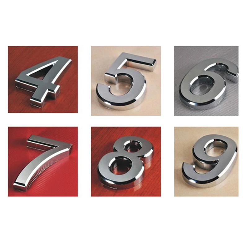 High-grade 3D Three-dimensional Acrylic Digital Number Metal Digital Electroplating Sign Hotel Number Number Number Plate